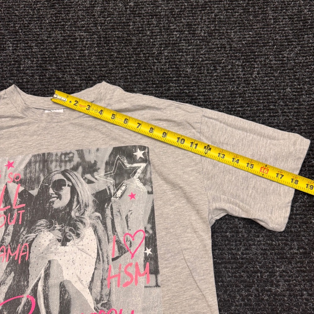 Disney High School Musical Sharpay Evans Graphic T-Shirt Gray Pink XS HSM Drama - Picture 4 of 11